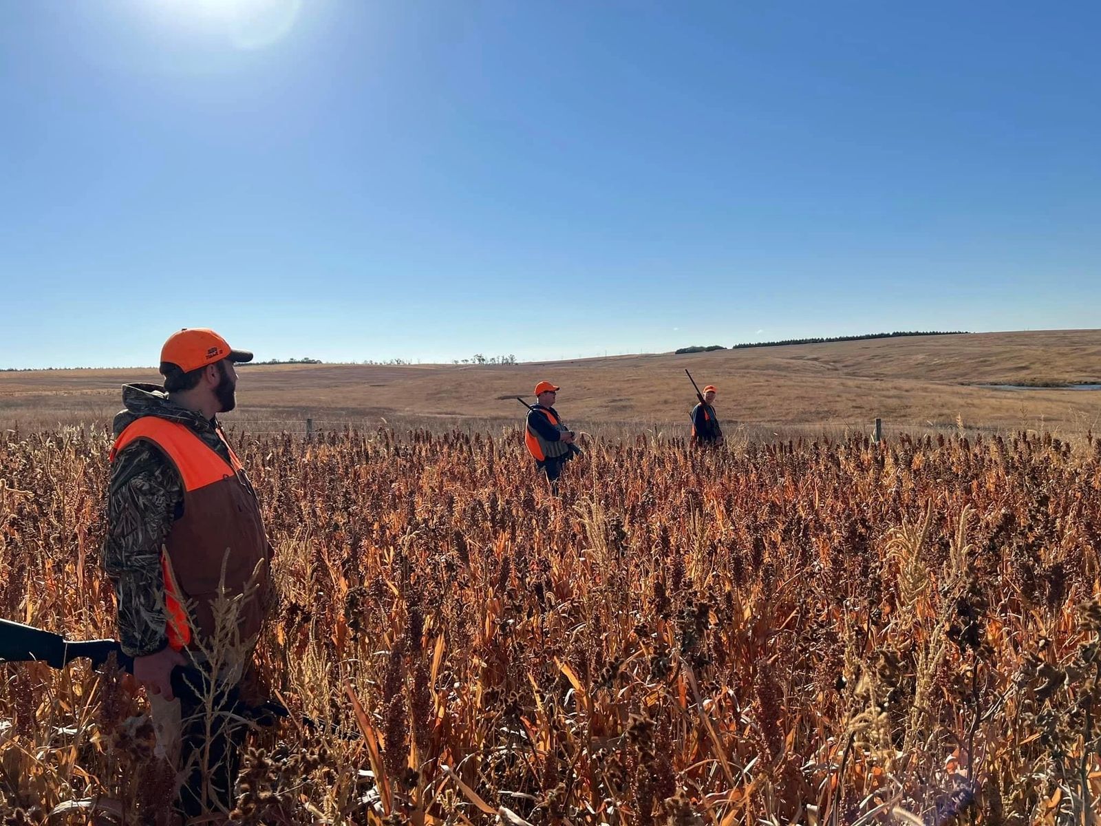 Group of pheasant hunters at the Graves Ranch in Pukwana, SD